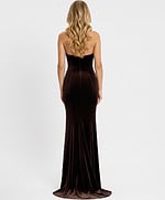 Strapless Velvet Gown with Sweetheart Neckline 45479 - Image 6
