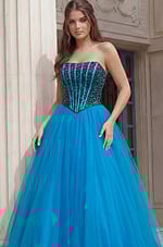 strapless corset bodice prom dress 45539