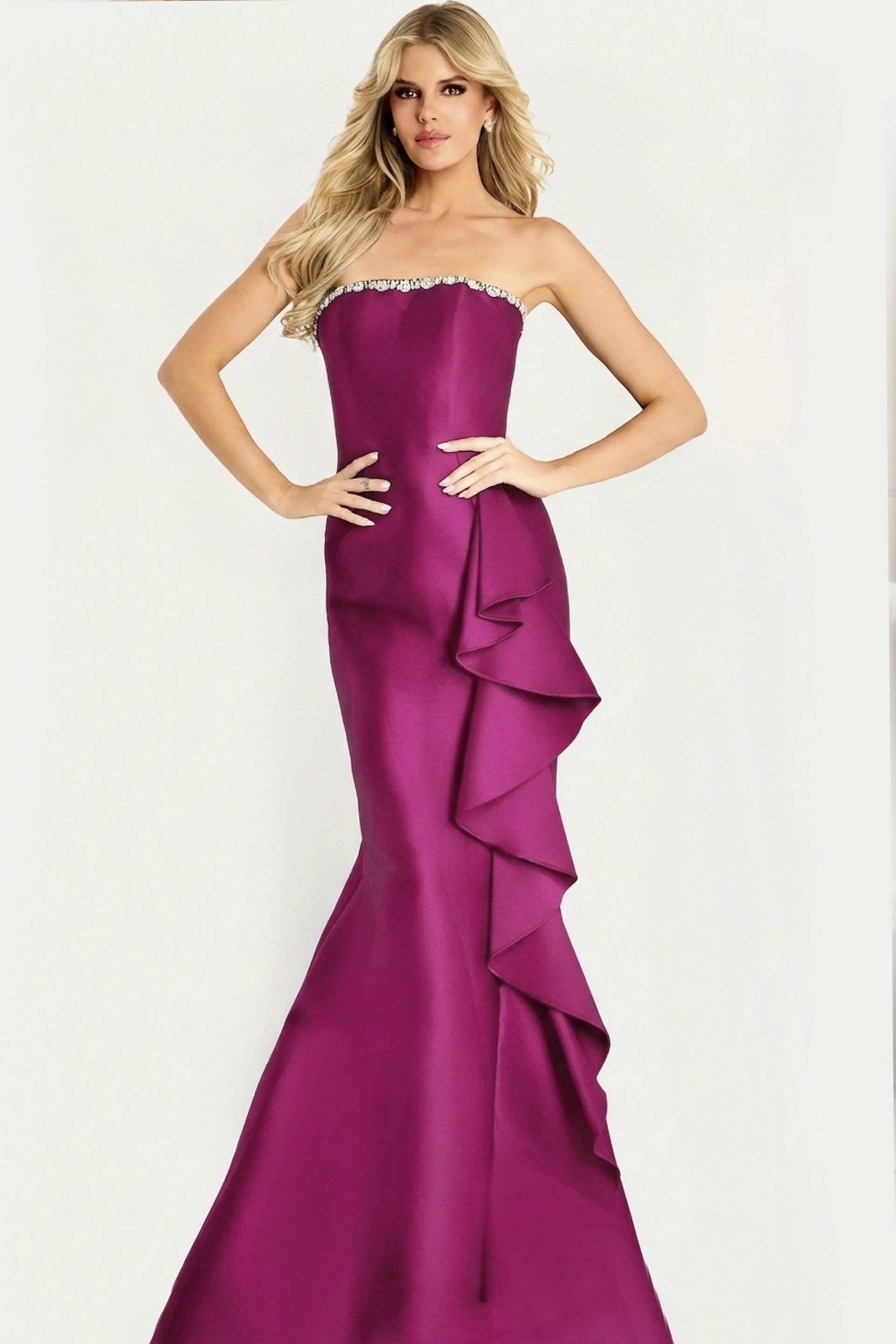 Jovani style 45586 in fuchsia
