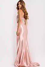 Elegant floral lace sequin evening dress