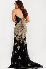 mermaid black and gold dress 45604