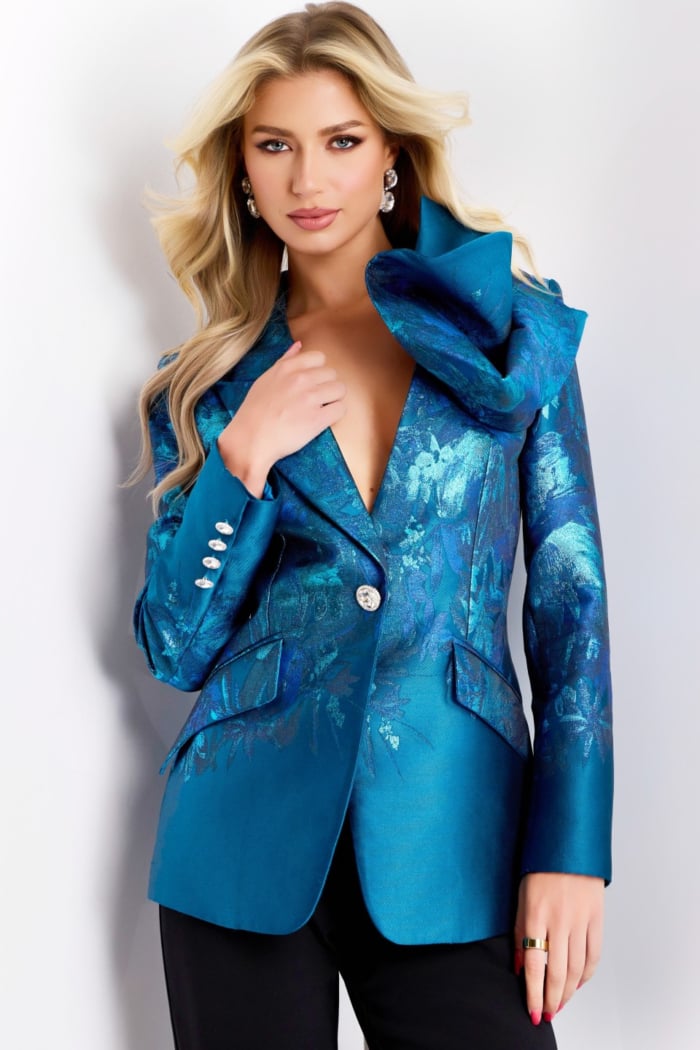 Model wearing Jovani dress 45613.