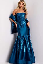 Model wearing Jovani dress 45614.