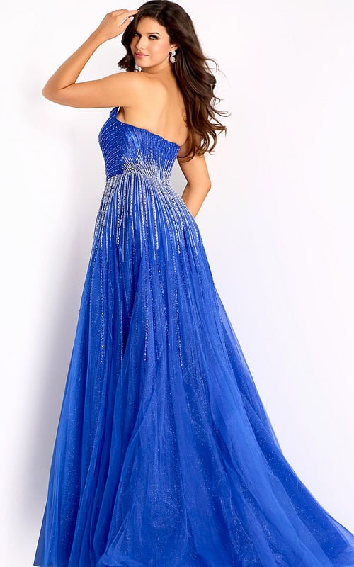 royal blue a line strapless dress 45649