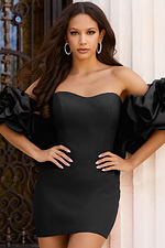 strapless little black dress 45652