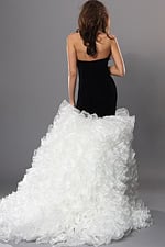 strapless mermaid gown with ruffle skirt