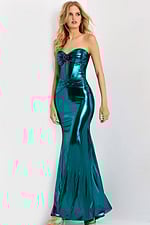 strapless metallic dress 45709