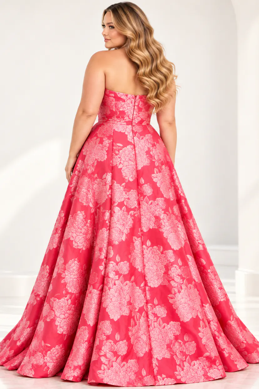 back of aline floral dress 45721