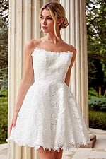 strapless fit and flare dress 45766