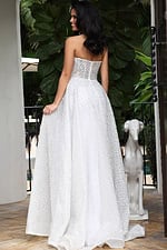 back of corset bodice embellished a line dress 45788