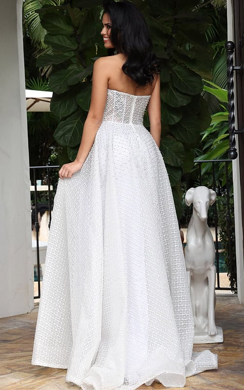 back of corset bodice embellished a line dress 45788