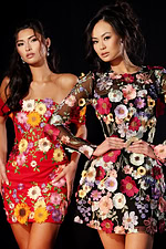 two floral short dresses