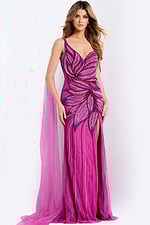 One Shoulder Beaded Prom Dress With 45876