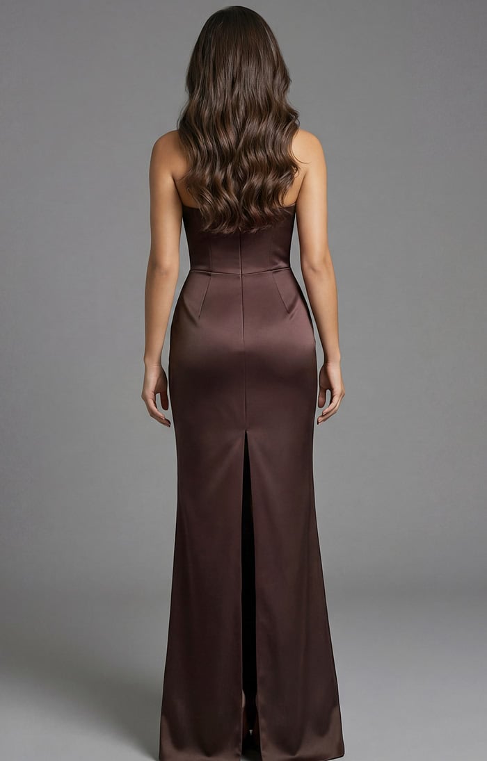 One Shoulder Draped Satin Gown 45945 | Jovani