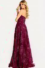 lace burgundy dress 46033