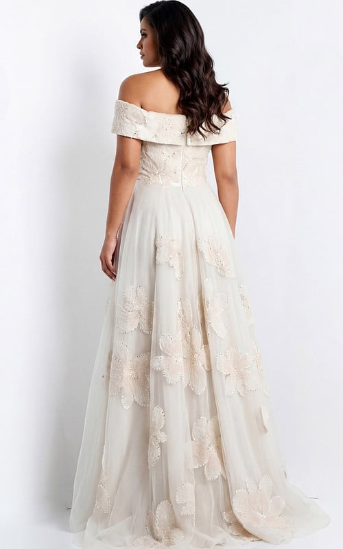 off the shoulder ball gown dress 46034