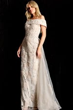 beaded sheath mother of the bride dress 46034