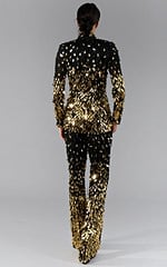 Sequin detailed pantsuit with fitted structured silhouette