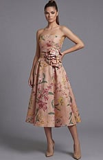 strapless pleated skirt mob dress 46241