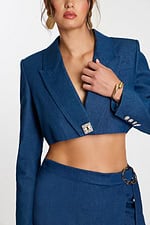 front view of v neckline two piece set 46303