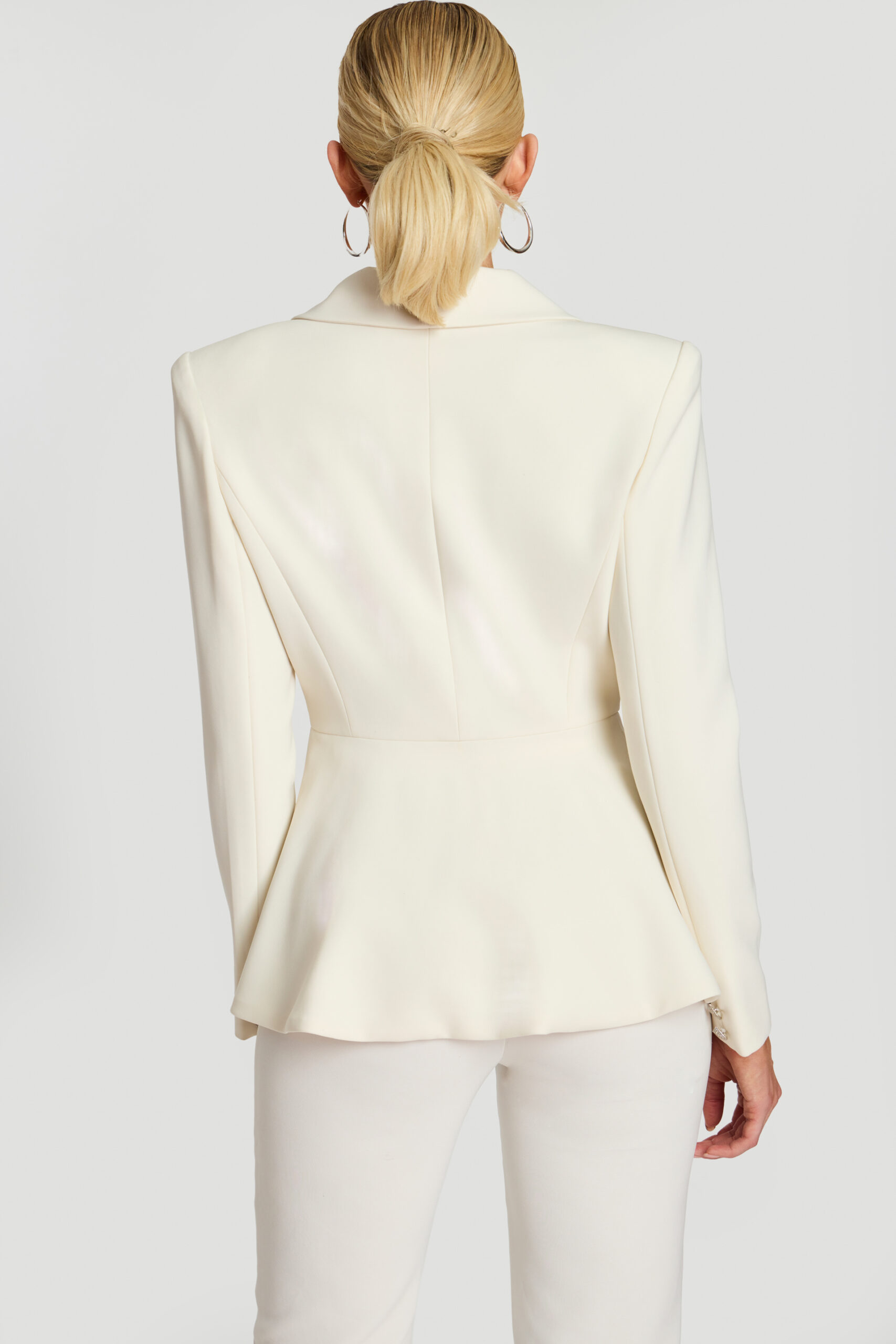 Tailored Blazer With Rhinestone Buttons 46454 | Jovani