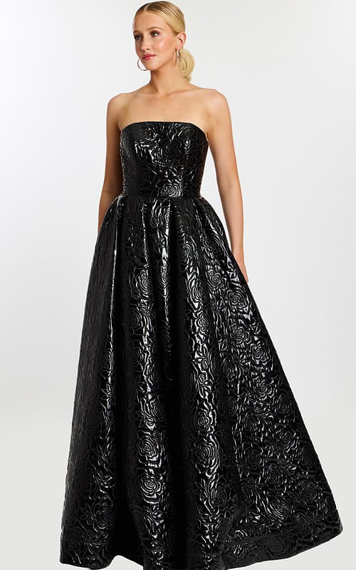 full view of strapless ball gown 46580