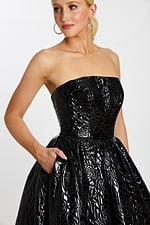 strapless black ball gown 46580