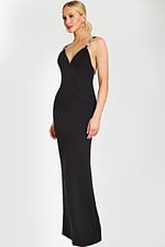 V neckline backless contemporary dress 46589