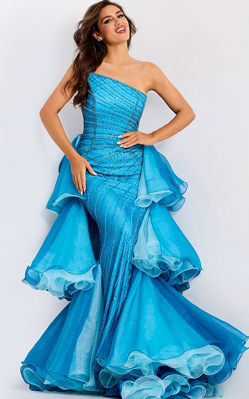 strapless mermaid gown featuring a beaded bodice 46614