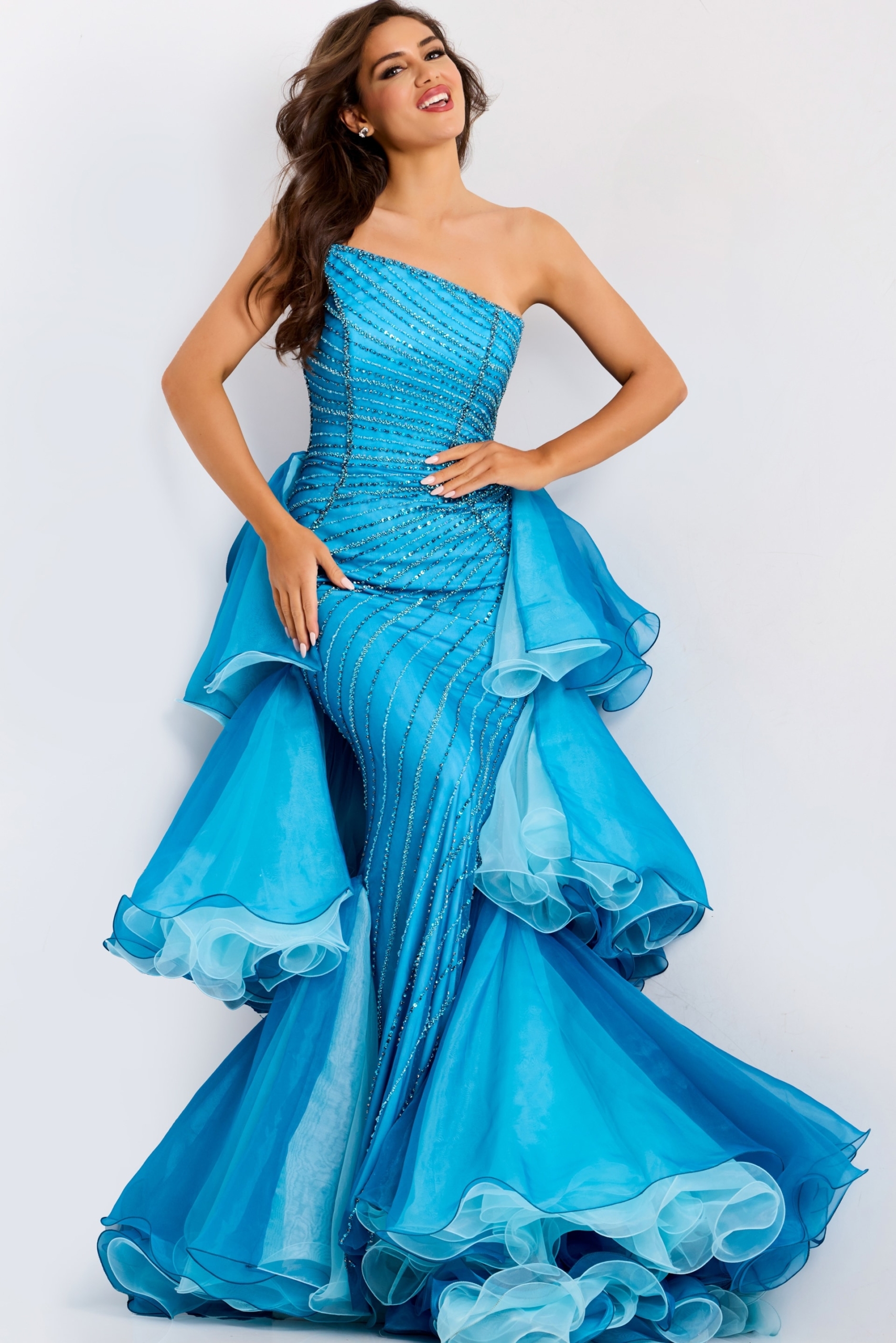 Jessica Angel Strapless Mermaid Gown with Princess Seams