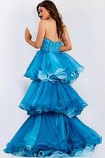 back of A line tiered dress 46614
