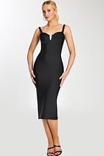 sleeveless black fitted dress 46641