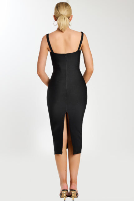 back view of fitted dress fitted