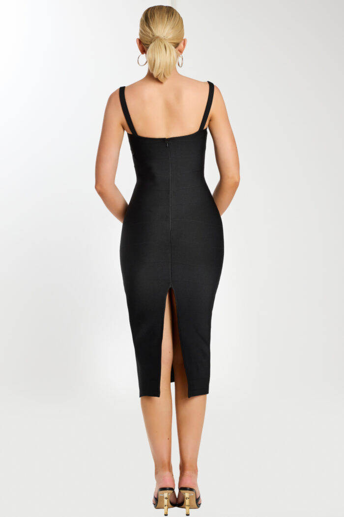 back view of fitted dress fitted
