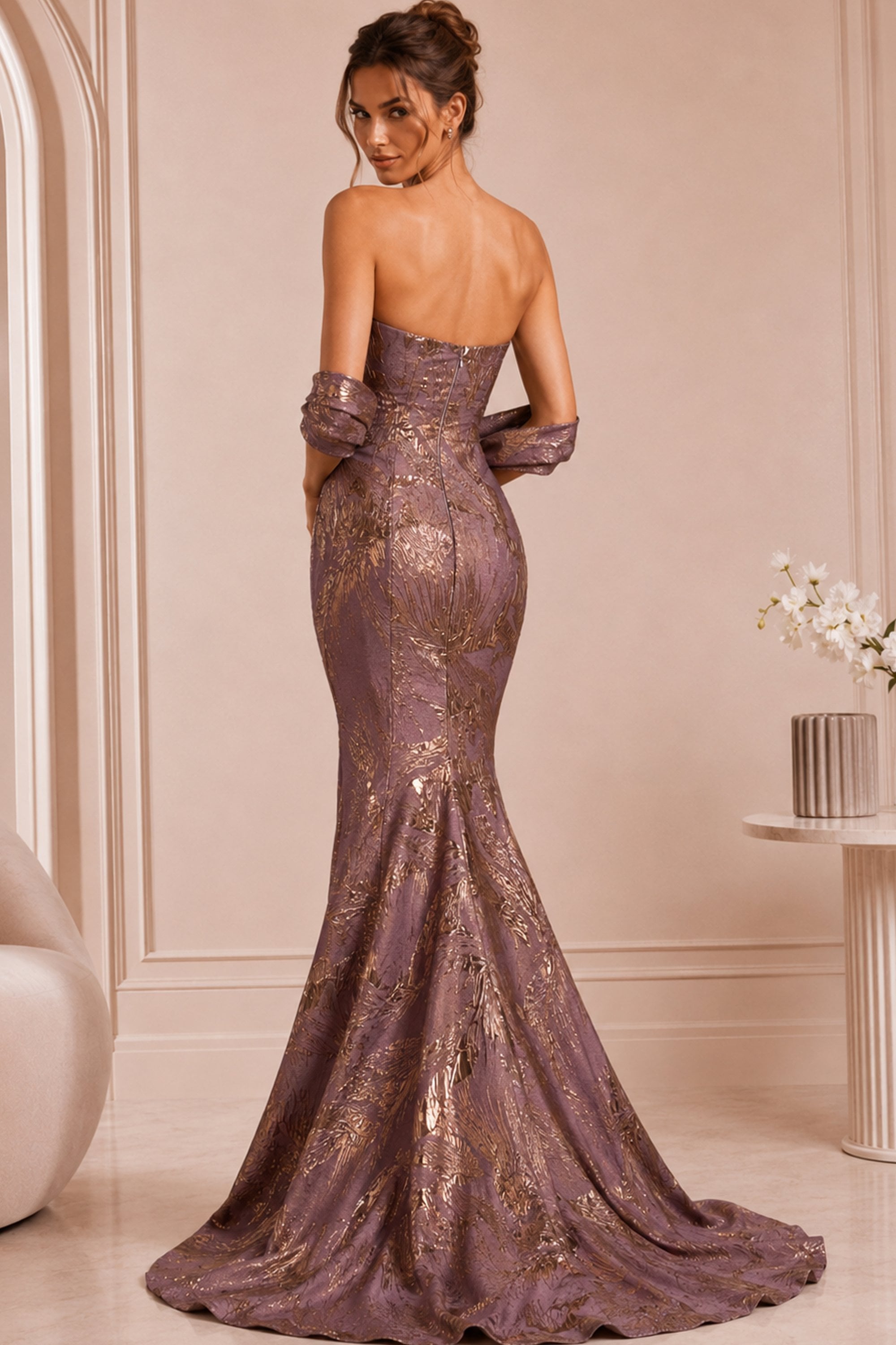 Jovani style 46672 in mauve
