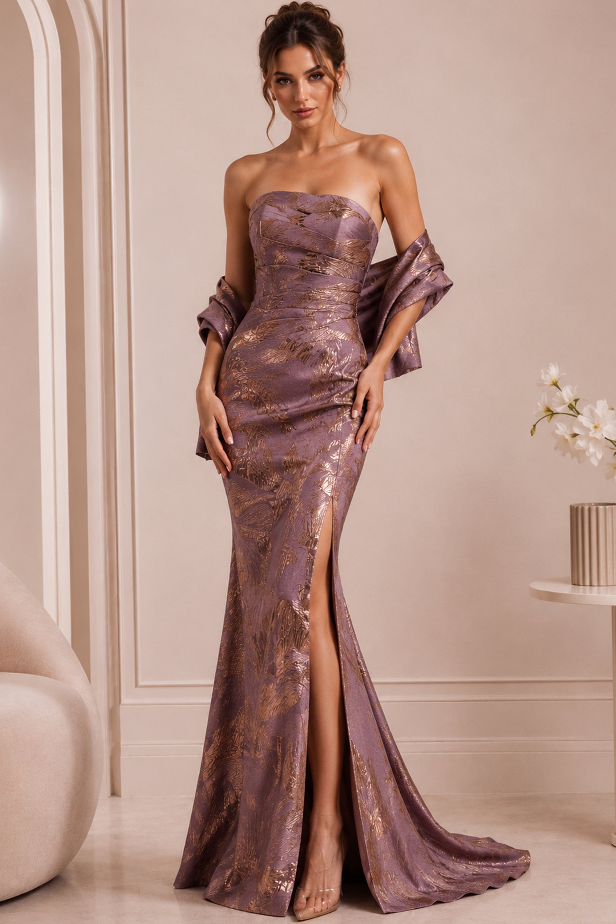 Jovani style 46672 in mauve