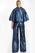 back view of jumpsuit with cape 46782