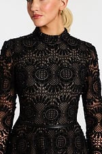 high neck long sleeve short dress 46900