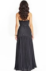 back of black pleated dress 47000