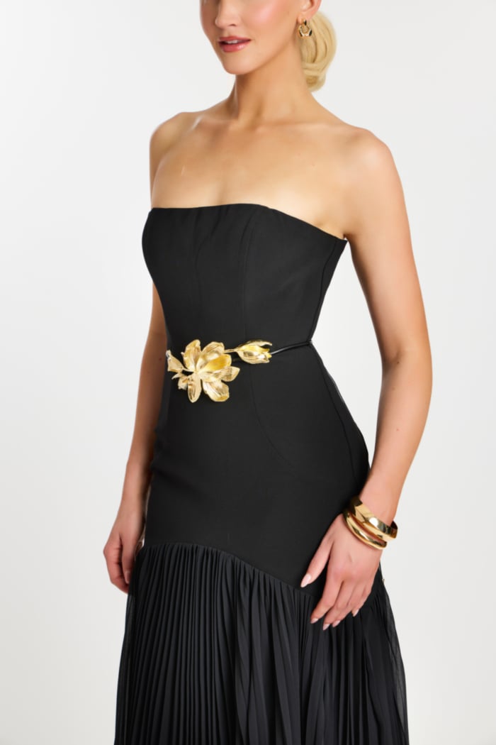 strapless fit and flare contemporary dress 47000