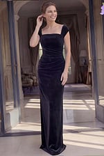 short sequin party dress with strapless neckline and sleek fit front view