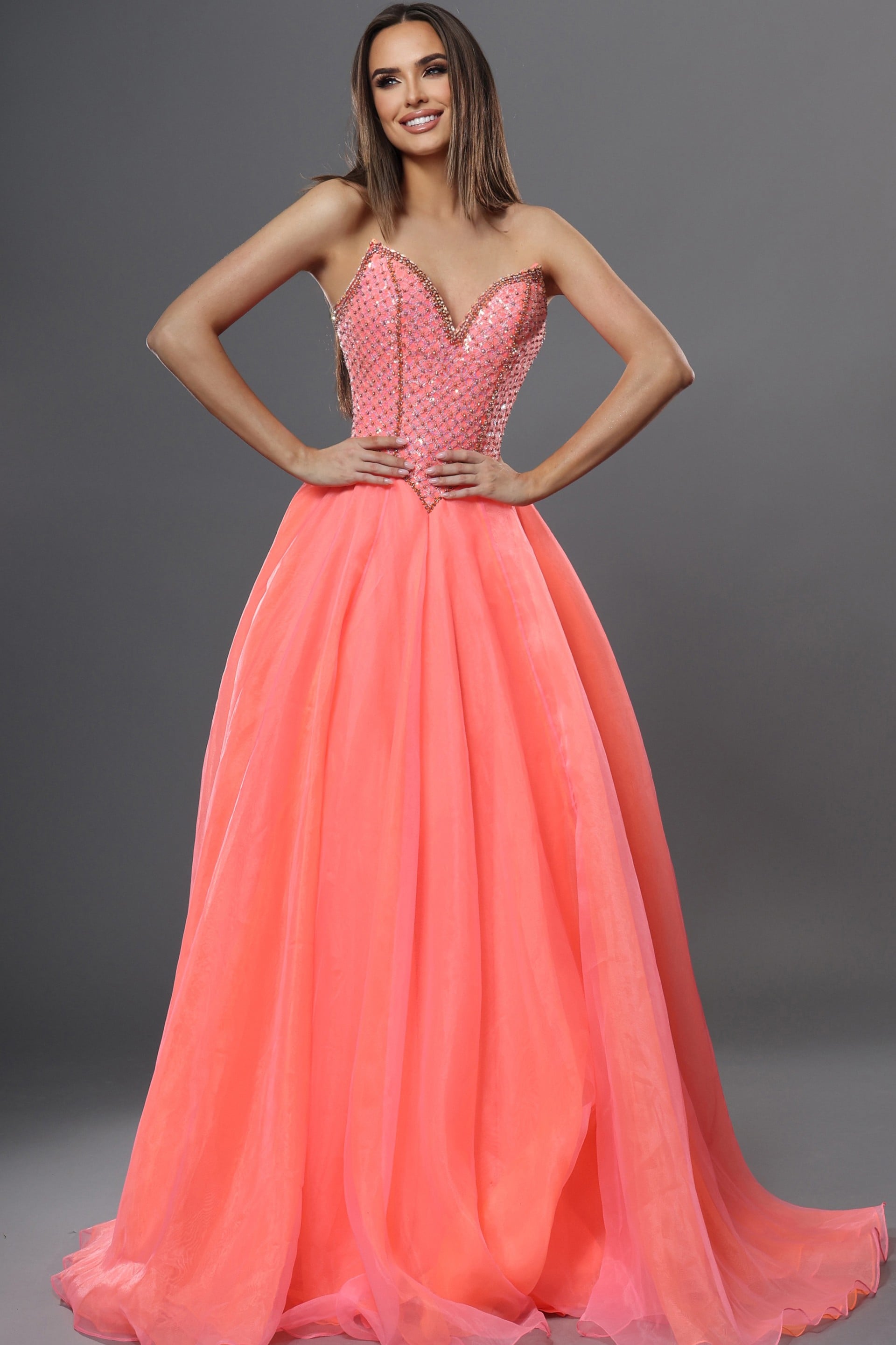 albina dyla red dress Crystal Contour Gown XL