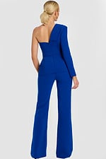 back view of royal blue jumpsuit 47234