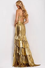 back of gold metallic dress 47301