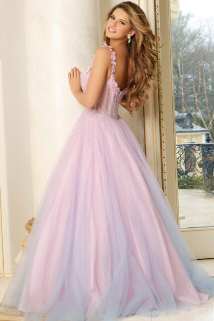 pink fit and flare tulle dress 47305