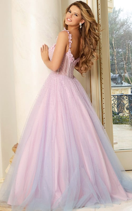 pink fit and flare tulle dress 47305