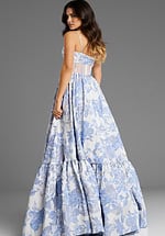 floral blue dress 47328