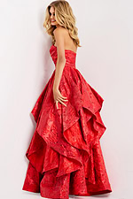 Voluminous tiered formal evening dress