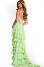 High Low Dress With Lace Bodice