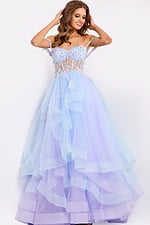 corset bodice ruffled skirt dress 47427